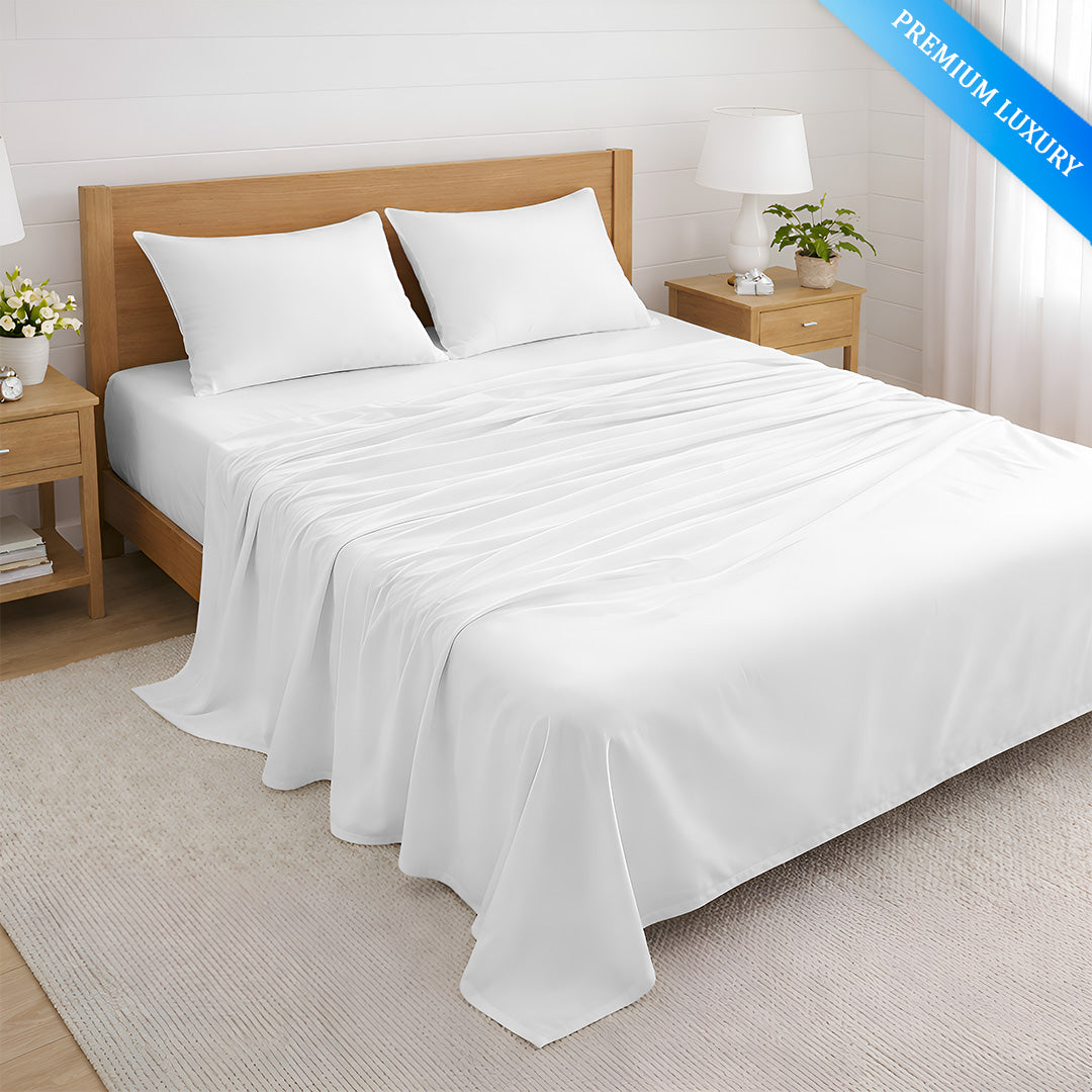 Custom size cotton sheet set cut to exact mattress measurements