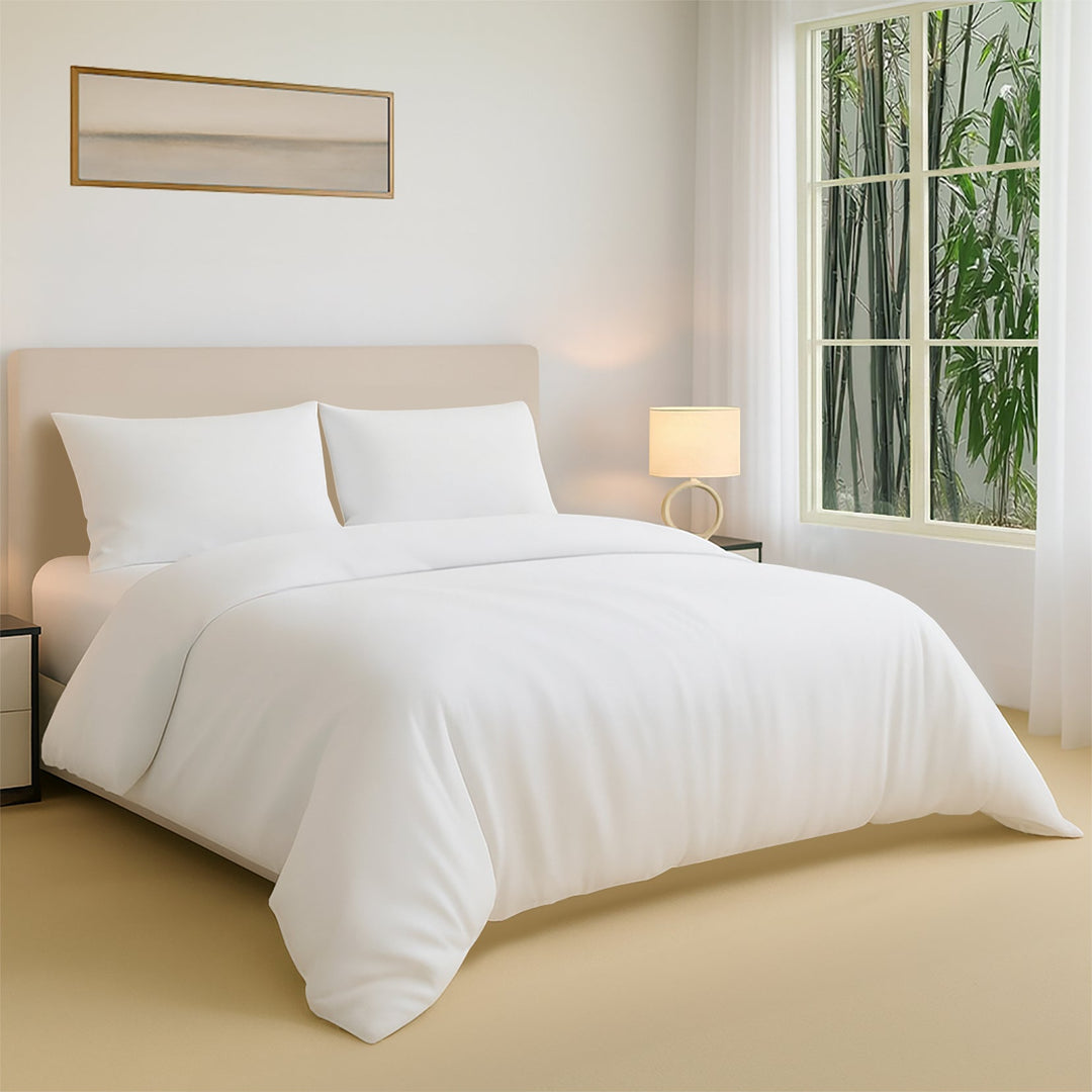 SGI Bedding 100% bamboo viscose duvet cover on a bed