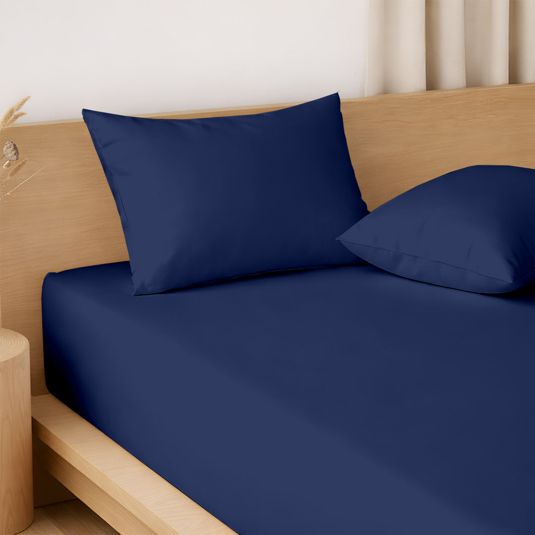 Custom size bed sheets placed on a bed perfectly