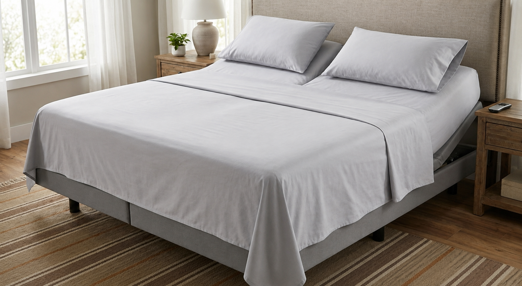 top split adjustable bed sheets on sleep number bed