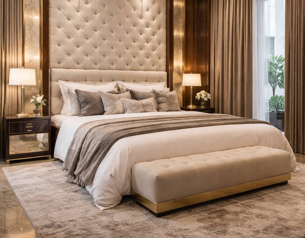 A premium Wyoming King bed in a beautiful room