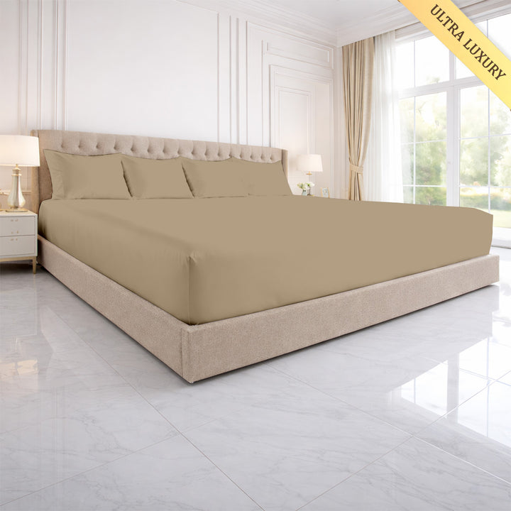 1000 TC oversize fitted sheet for Wyoming and Alaska King beds