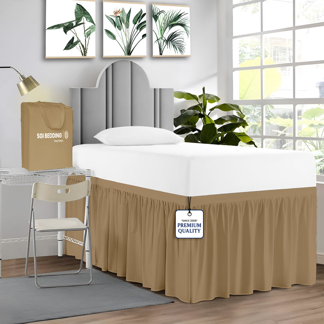Ruffled Dorm Room Bed Skirt - Dorm Bedding