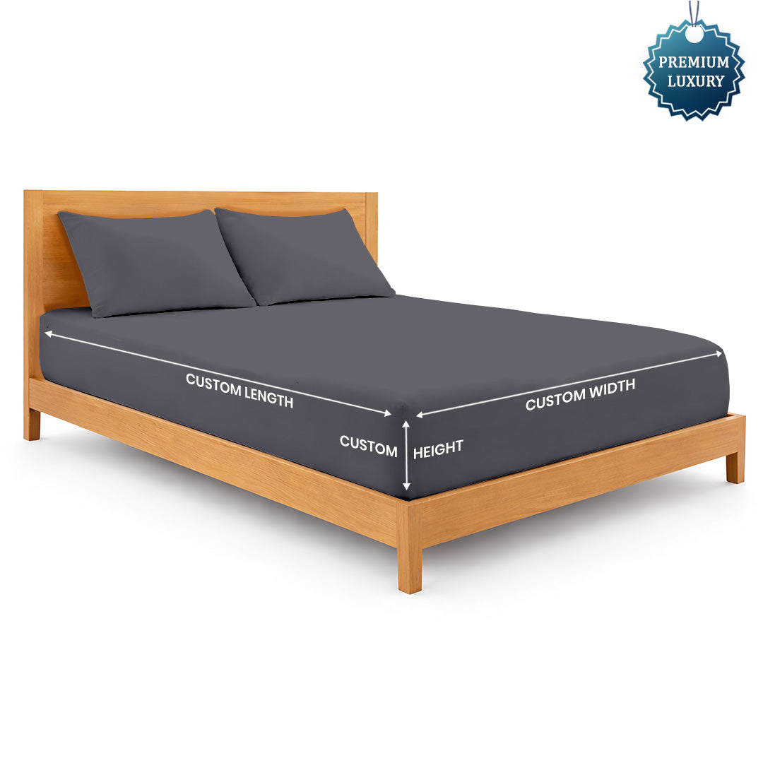 Custom size 600 thread count cotton sheet set in white