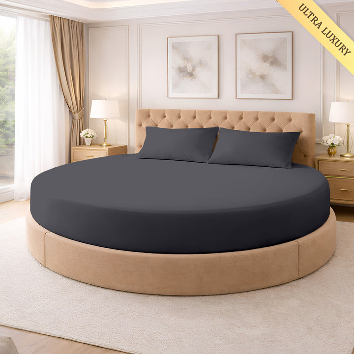1000 Thread Count Cotton Round Fitted Sheet