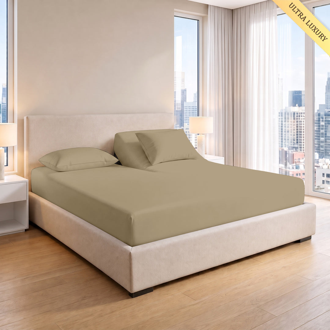 1000 Thread Count Cotton Top Split Fitted Sheet