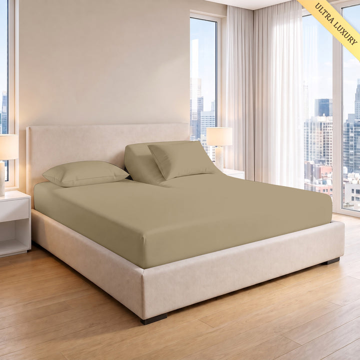 1000 Thread Count Cotton Top Split Fitted Sheet