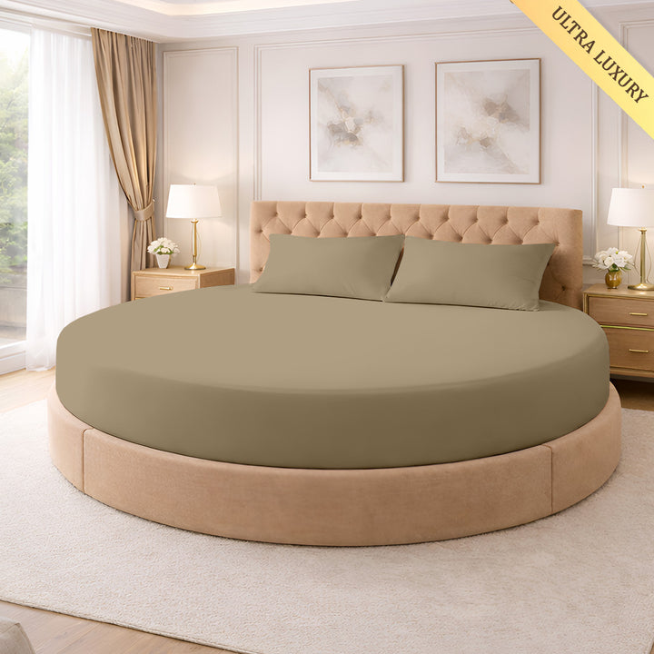 1000 Thread Count Cotton Round Fitted Sheet