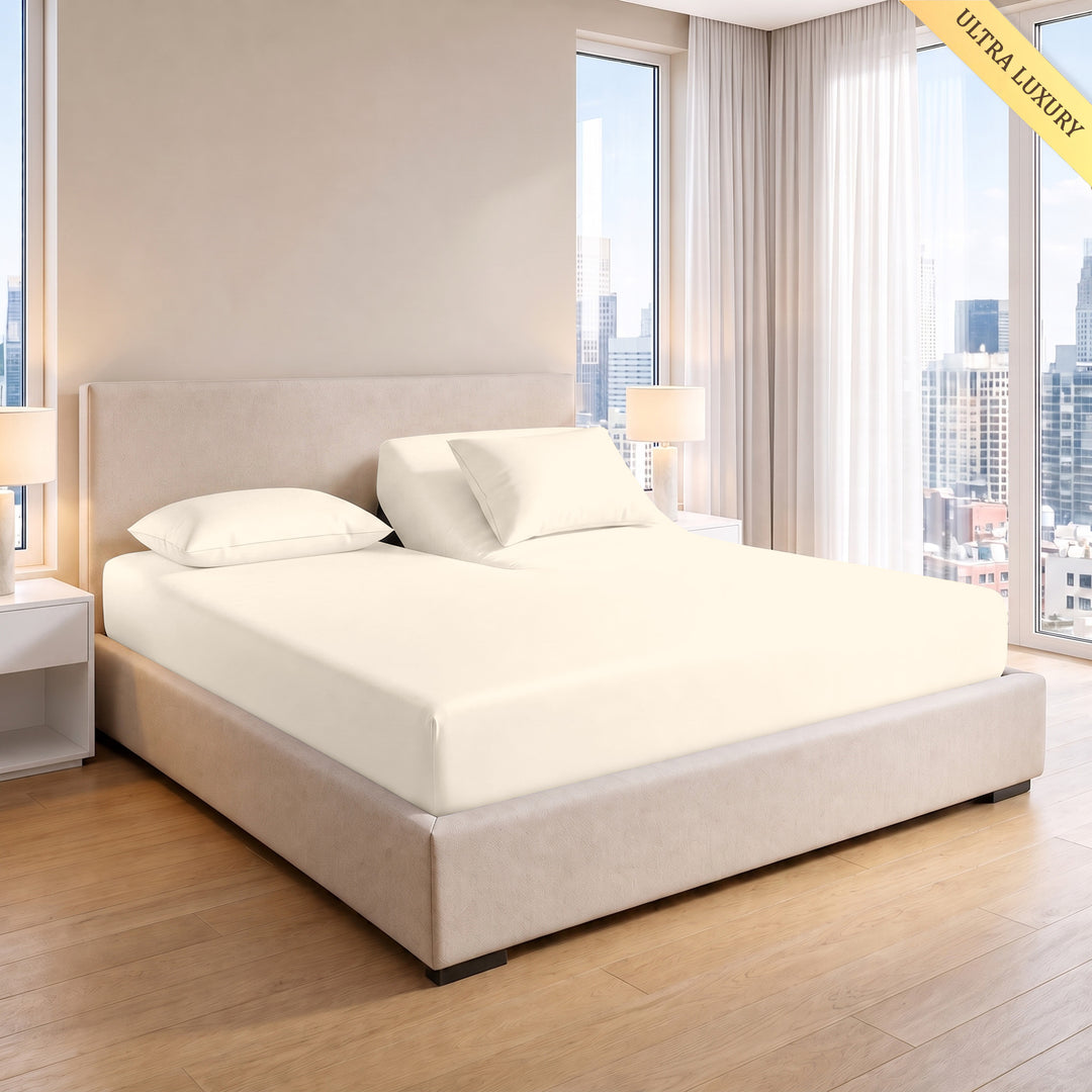1000 Thread Count Cotton Top Split Fitted Sheet