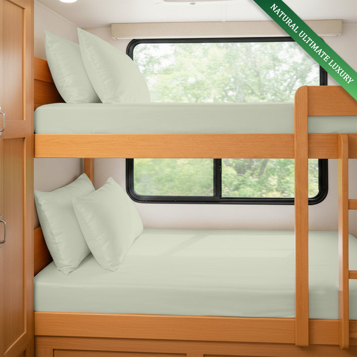 Bamboo RV bed sheets for truck and cot beds