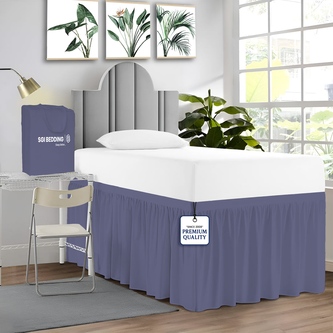 Ruffled Dorm Room Bed Skirt - Dorm Bedding