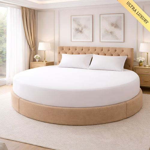 1000 Thread Count Cotton Round Fitted Sheet
