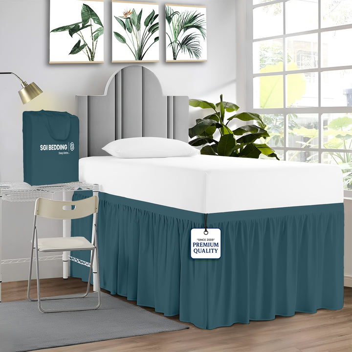 Ruffled Dorm Room Bed Skirt - Dorm Bedding