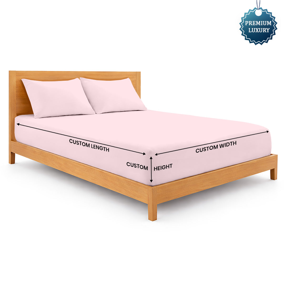 Custom size 600 thread count cotton sheet set in white