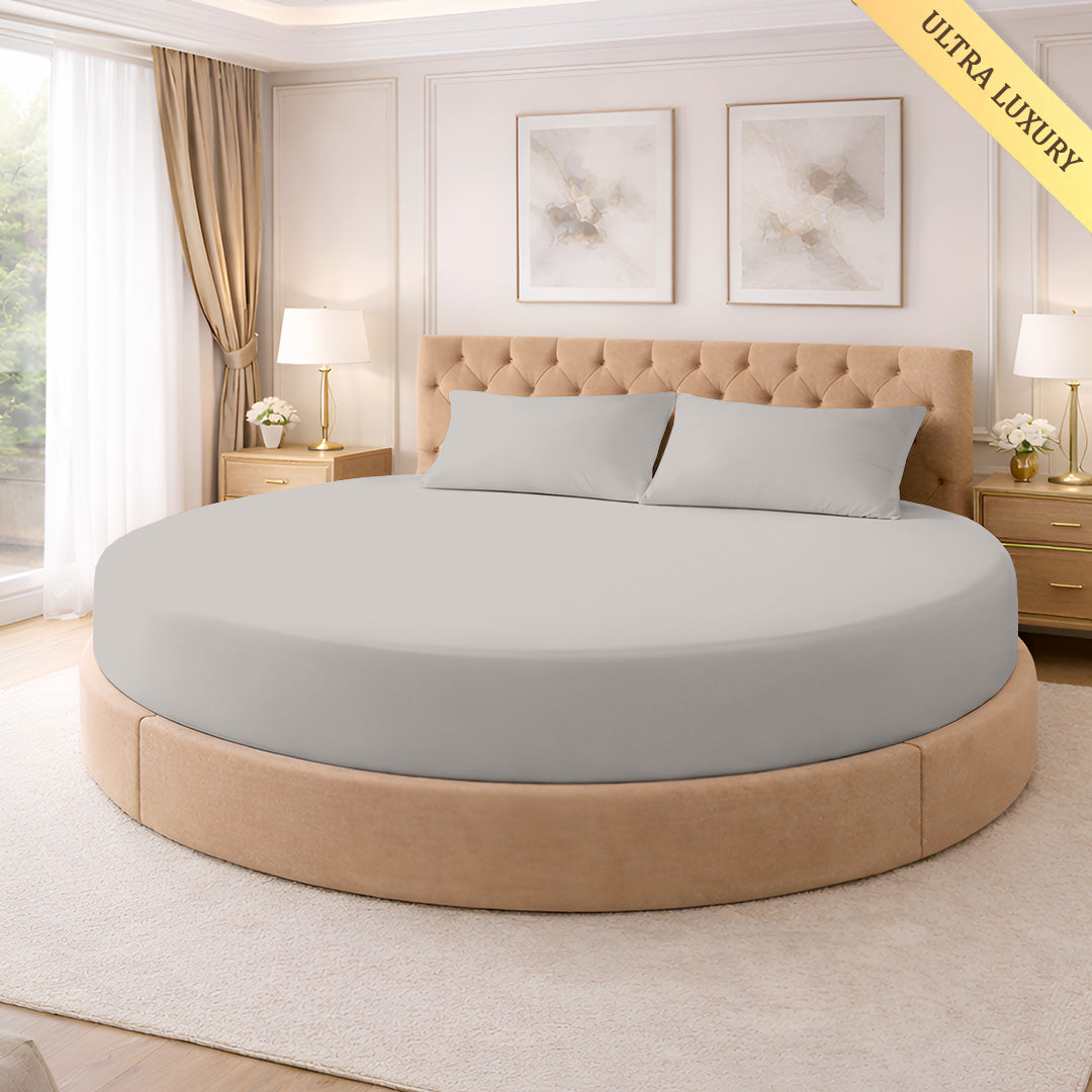 1000 Thread Count Cotton Round Fitted Sheet