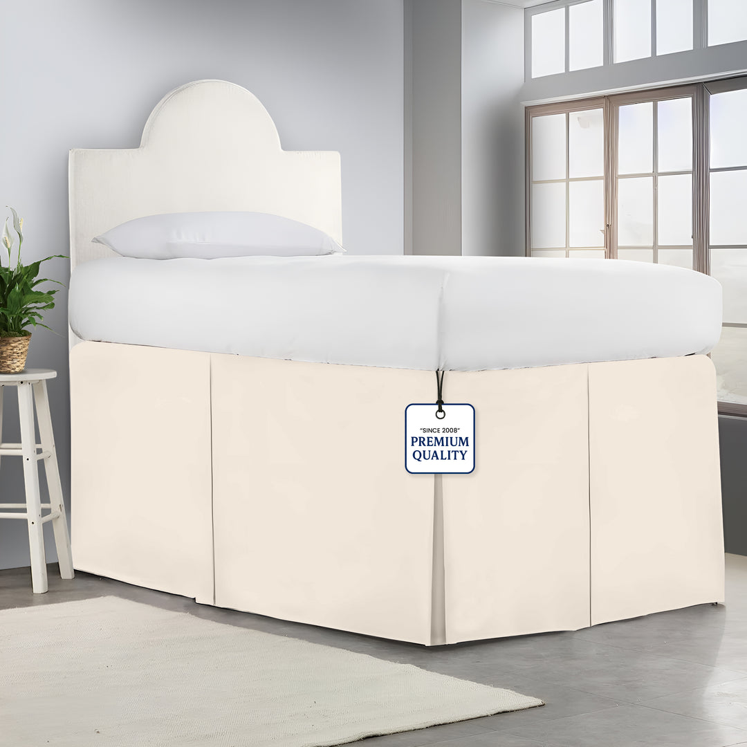 Microfiber Dorm Room Bed Skirt Pleated
