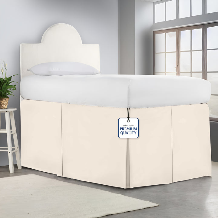 Microfiber Dorm Room Bed Skirt Pleated