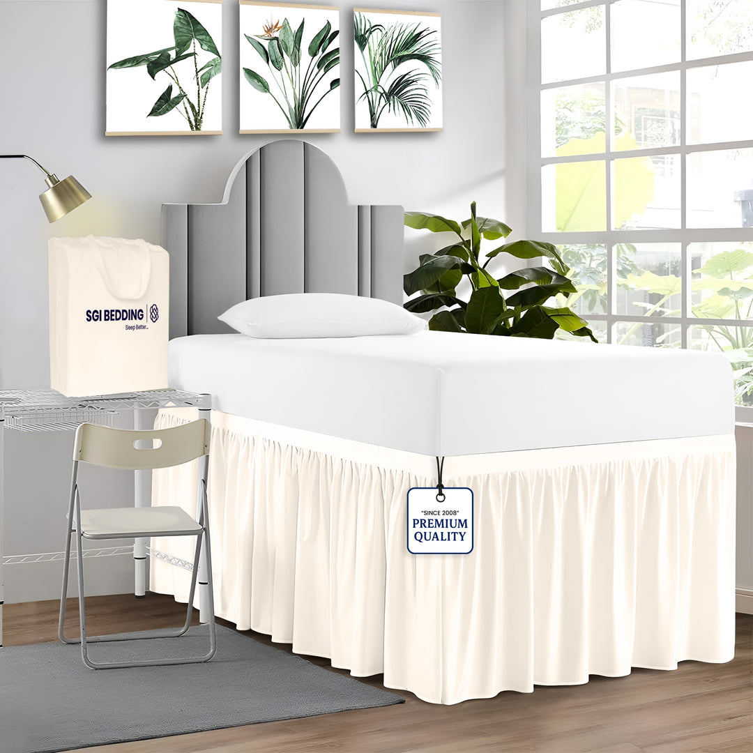 Ruffled Dorm Room Bed Skirt - Dorm Bedding