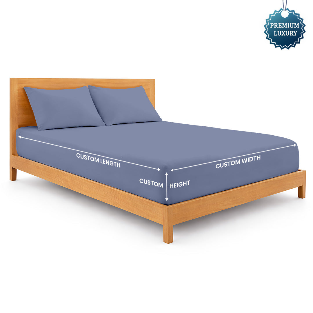 Custom size 600 thread count cotton sheet set in white