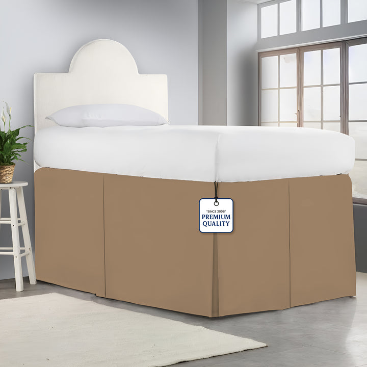 Microfiber Dorm Room Bed Skirt Pleated