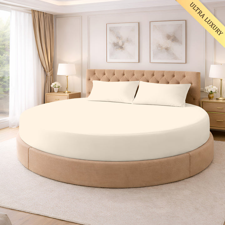 1000 Thread Count Cotton Round Fitted Sheet