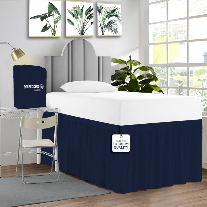 Ruffled Dorm Room Bed Skirt - Dorm Bedding