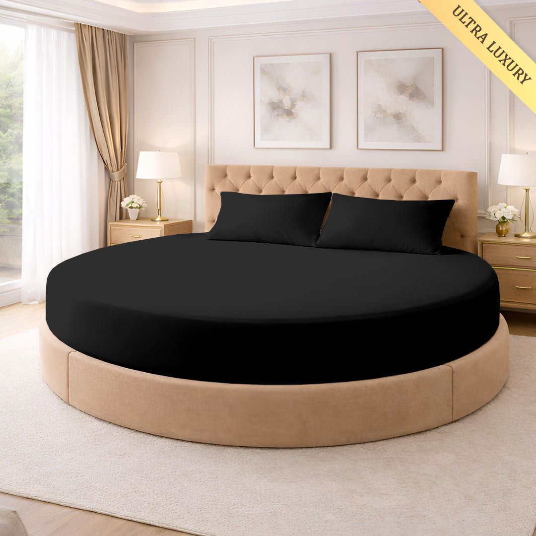 1000 Thread Count Cotton Round Fitted Sheet