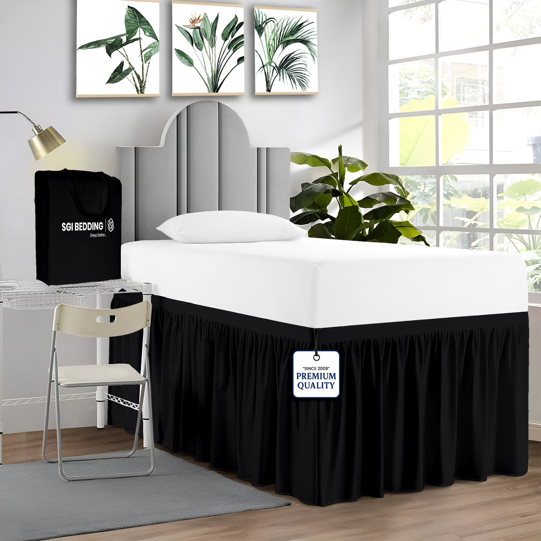 Ruffled Dorm Room Bed Skirt - Dorm Bedding
