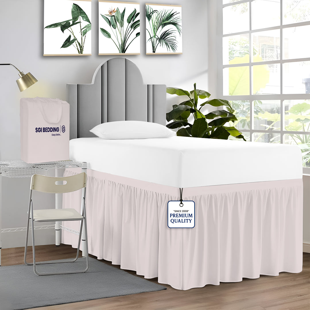 Ruffled Dorm Room Bed Skirt - Dorm Bedding