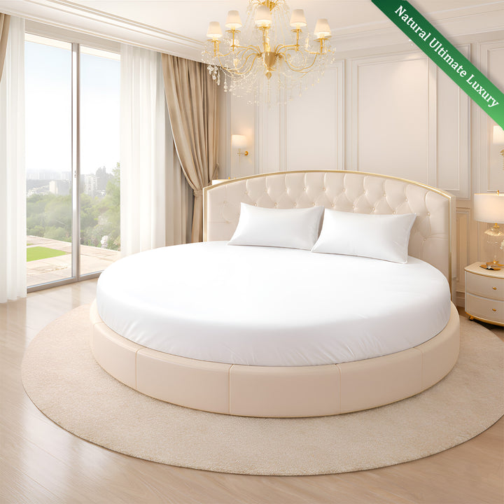 Serenity Bamboo Collection Round Fitted Sheet