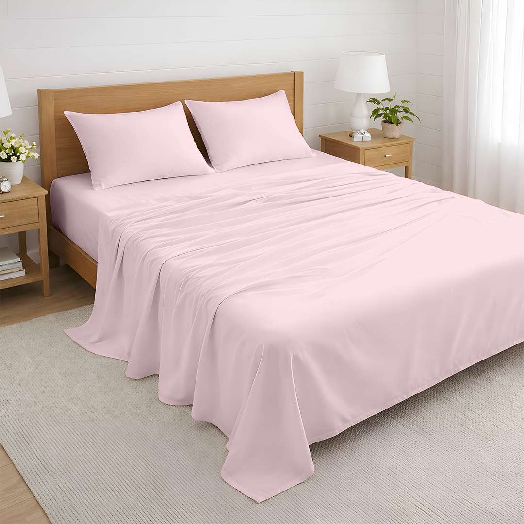 Custom size bed with 600 TC cotton sheet set