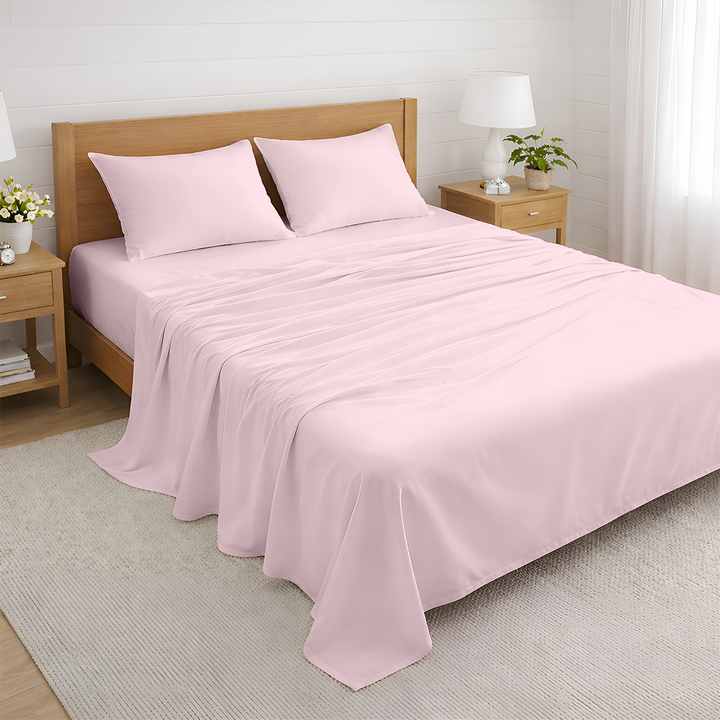 Custom size bed with 600 TC cotton sheet set