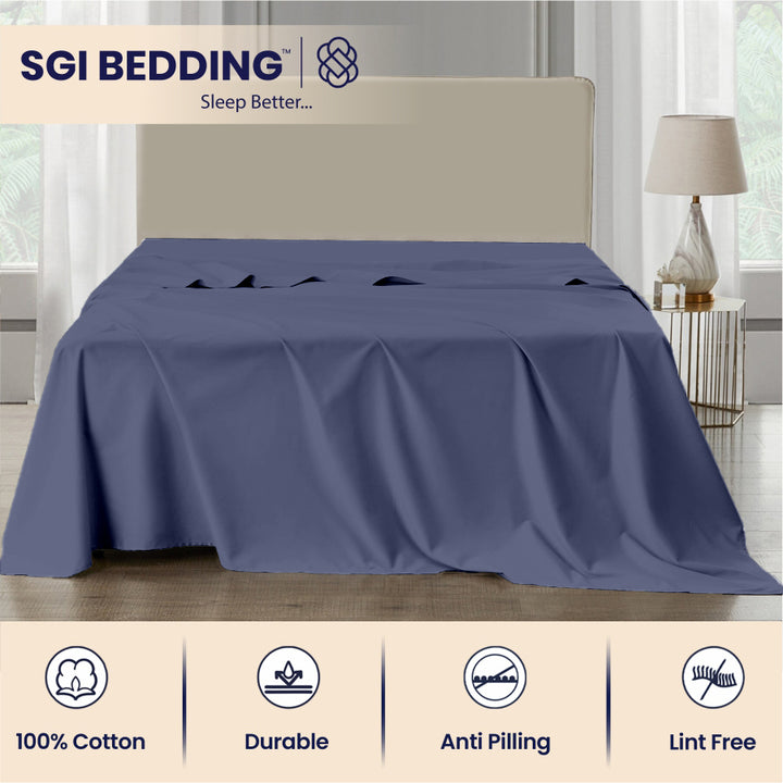 Bulk Microfiber Flat Bed Sheets – Hotel Flat Sheets 6 & 12 Pack