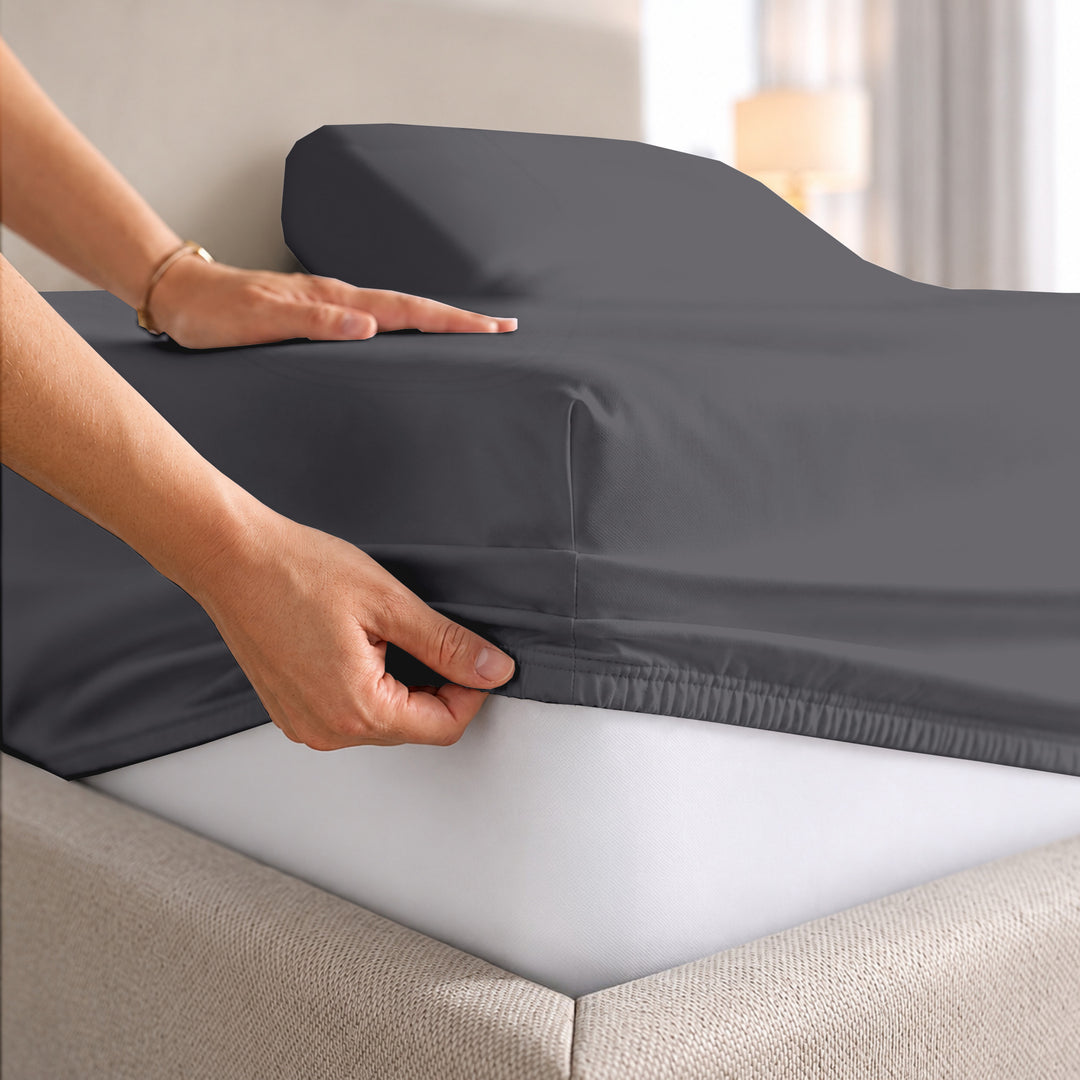 1000 Thread Count Cotton Top Split Fitted Sheet