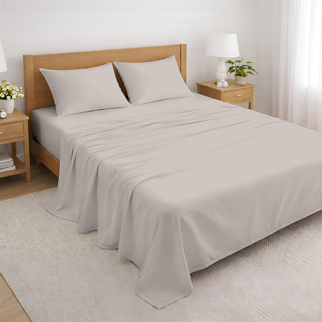 Custom size bed with 600 TC cotton sheet set