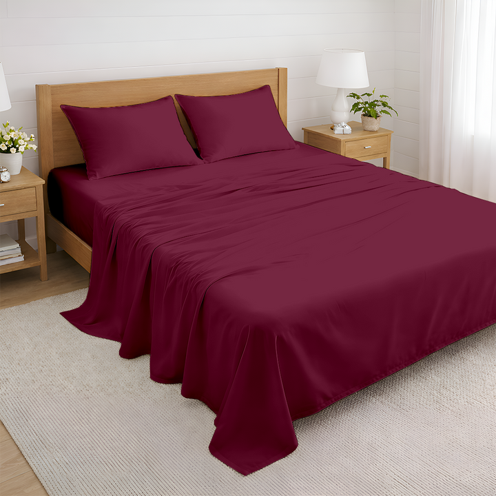 Custom size bed with 600 TC cotton sheet set