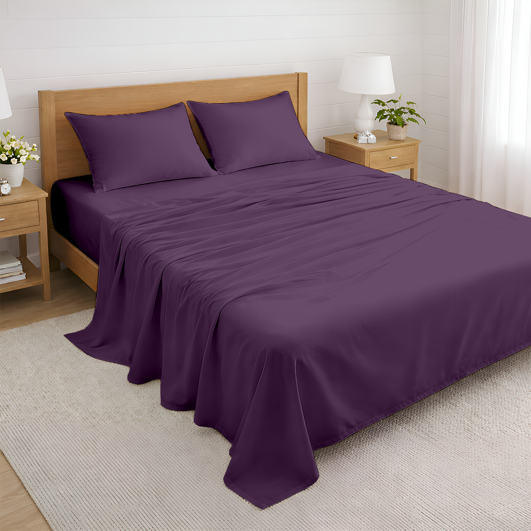 Custom size bed with 600 TC cotton sheet set