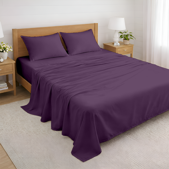 Custom size bed with 600 TC cotton sheet set