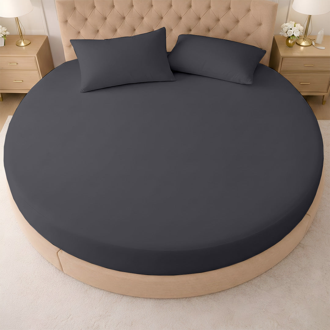 1000 Thread Count Cotton Round Fitted Sheet