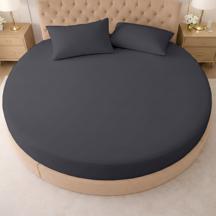 1000 Thread Count Cotton Round Fitted Sheet