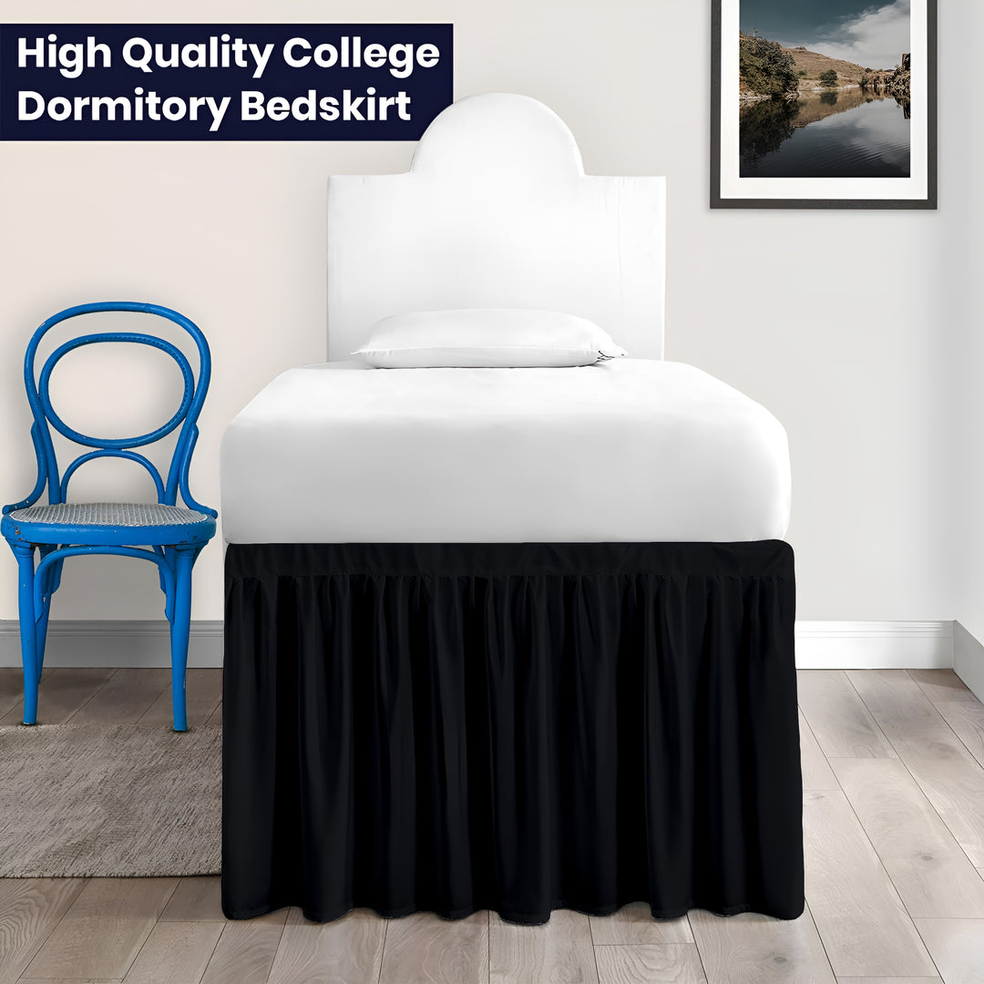 Ruffled Dorm Room Bed Skirt - Dorm Bedding