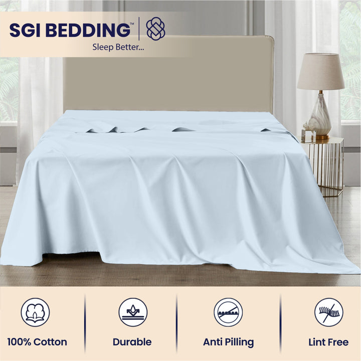 Bulk Microfiber Flat Bed Sheets – Hotel Flat Sheets 6 & 12 Pack