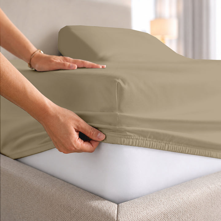 1000 Thread Count Cotton Top Split Fitted Sheet