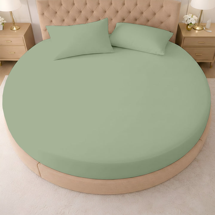 1000 Thread Count Cotton Round Fitted Sheet
