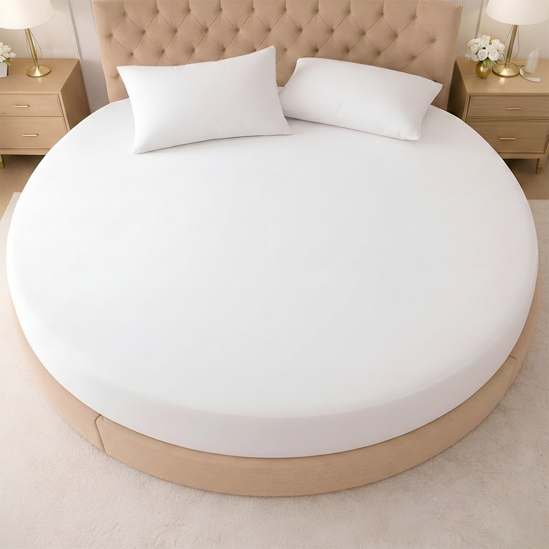 1000 Thread Count Cotton Round Fitted Sheet