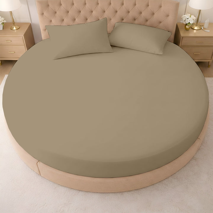 1000 Thread Count Cotton Round Fitted Sheet