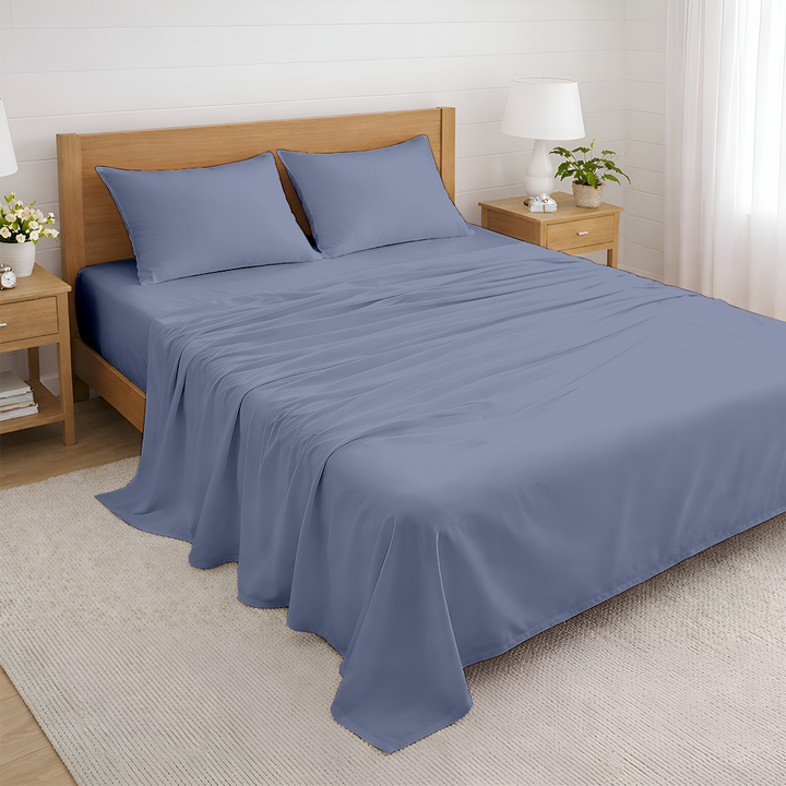 Custom size bed with 600 TC cotton sheet set