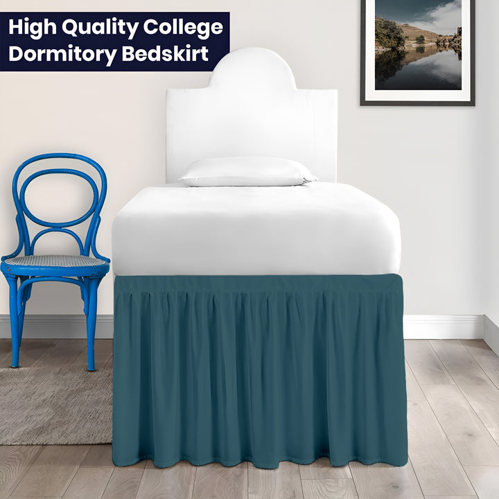 Ruffled Dorm Room Bed Skirt - Dorm Bedding