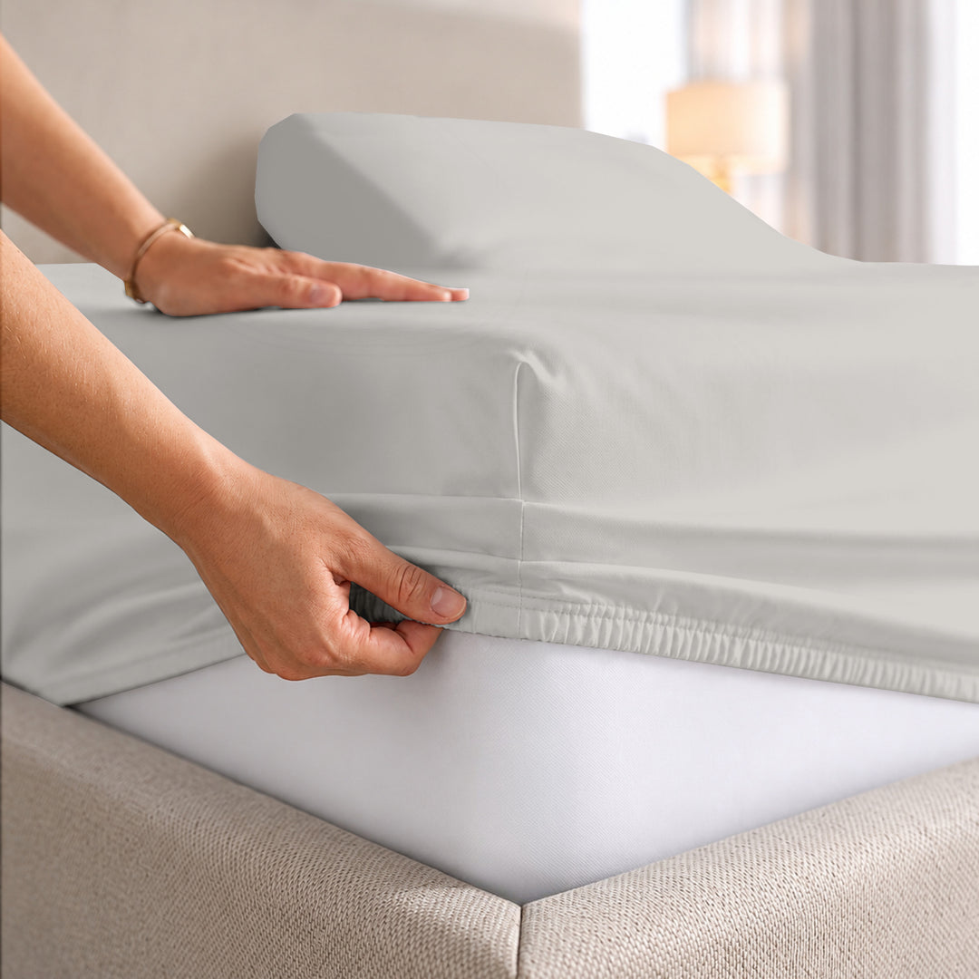 1000 Thread Count Cotton Top Split Fitted Sheet