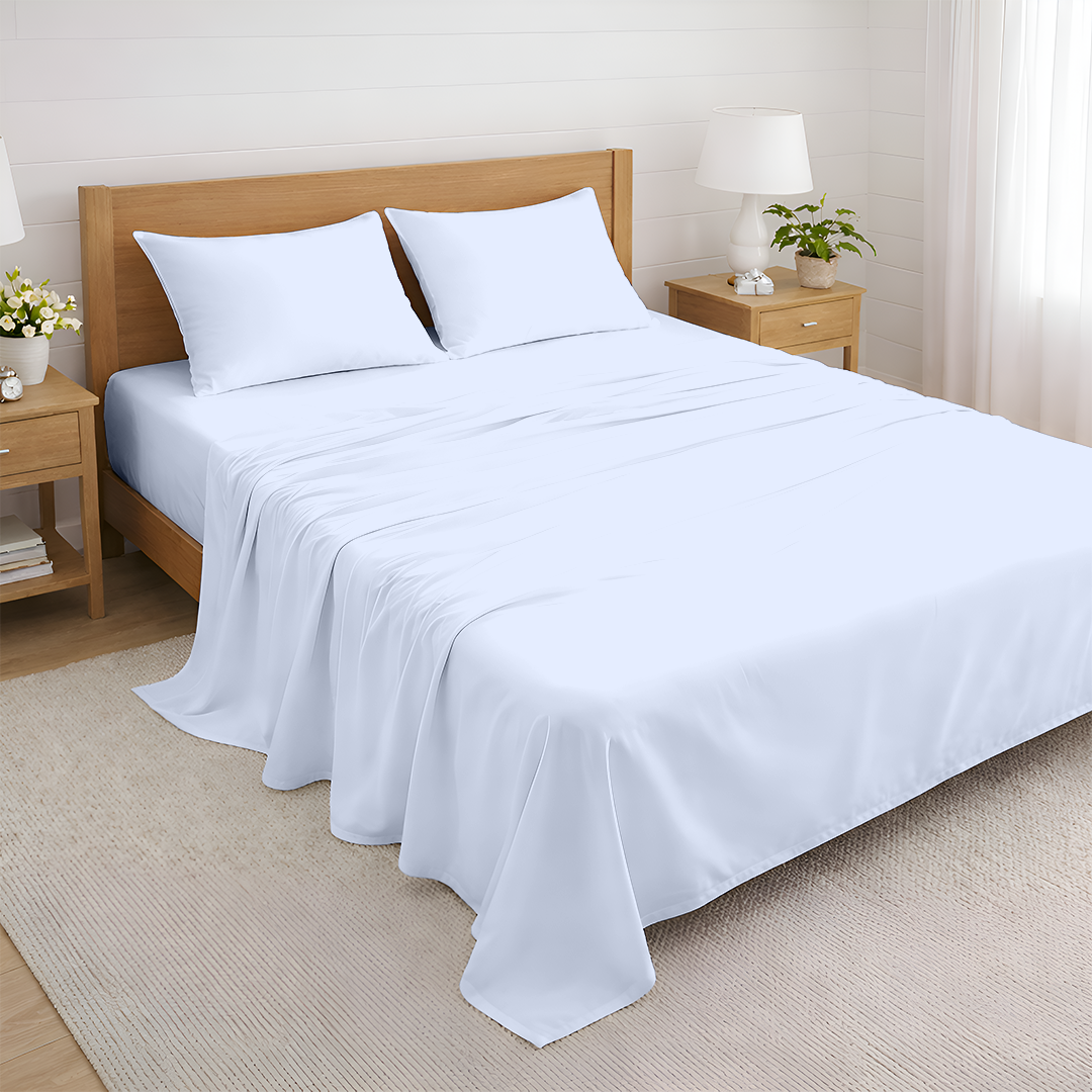 Custom size bed with 600 TC cotton sheet set